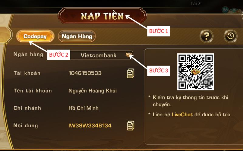 Nạp thẻ qua codepay